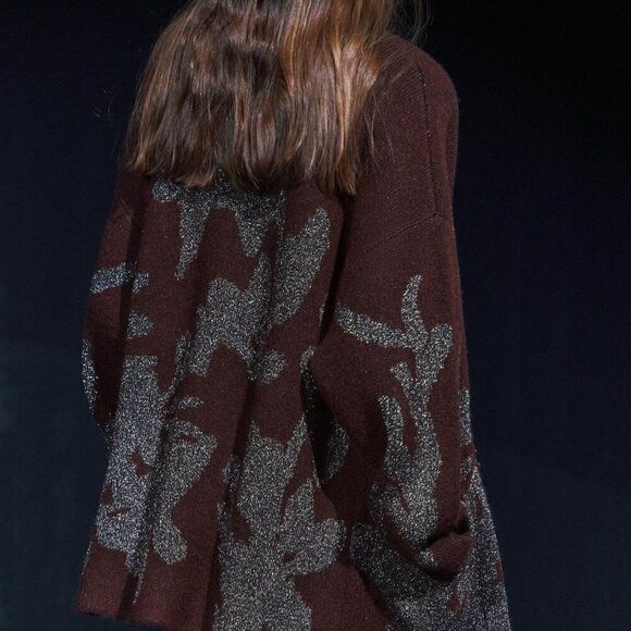 NWT ZARA Benla KNIT COAT WITH METALLIC THREAD SIZE S/M - Picture 6 of 9